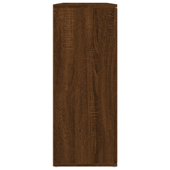 skænk 91x29,5x75 cm konstrueret træ brun egetræsfarve
