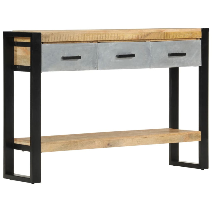 konsolbord 110x30x76 cm massivt ru mangotræ