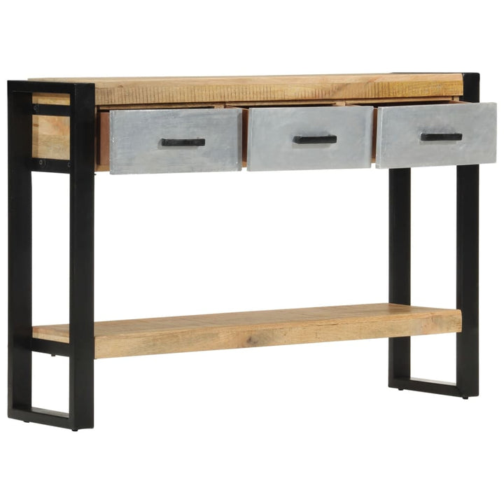 konsolbord 110x30x76 cm massivt ru mangotræ