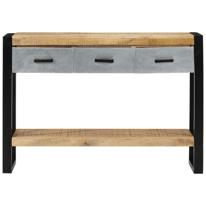 konsolbord 110x30x76 cm massivt ru mangotræ