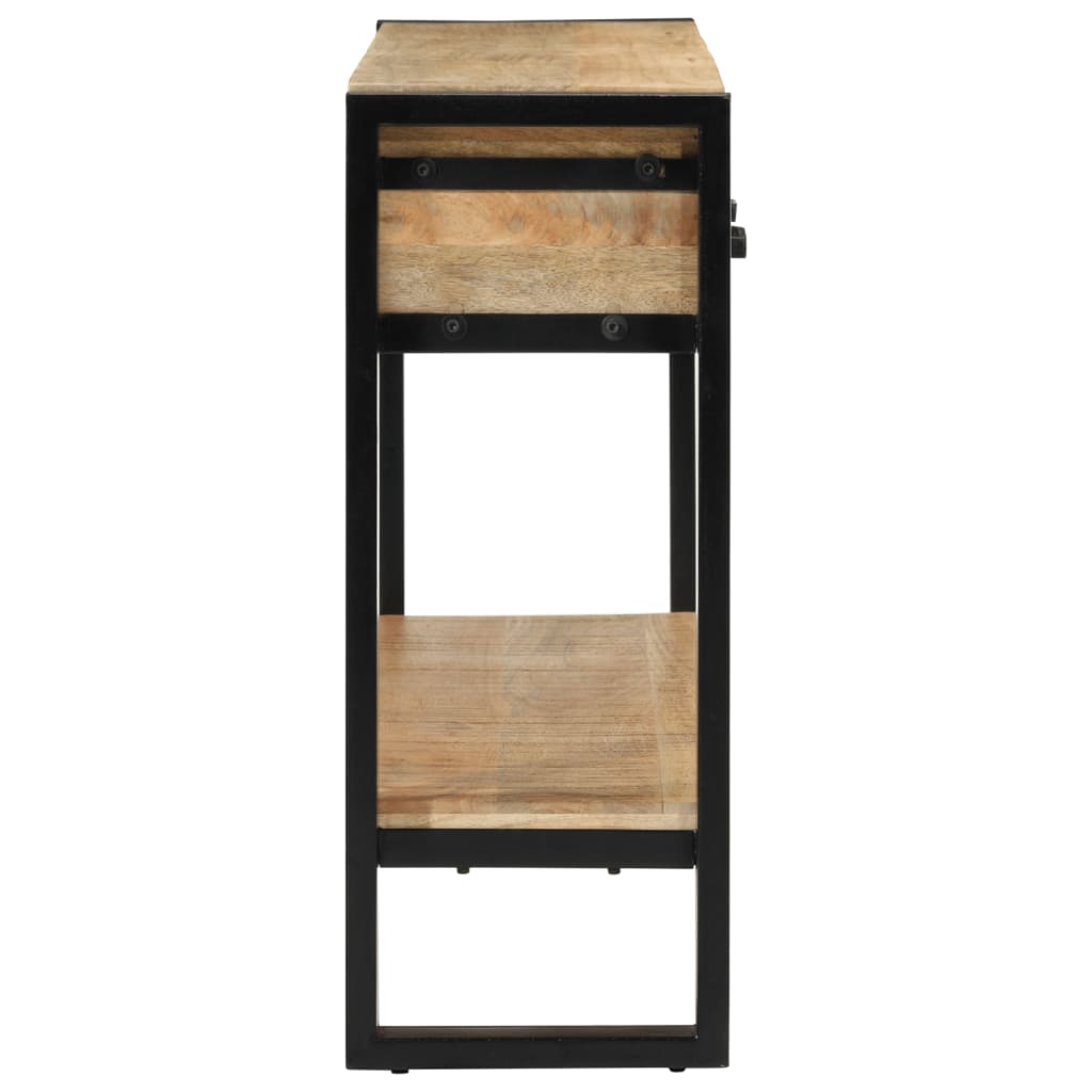 konsolbord 110x30x76 cm massivt ru mangotræ