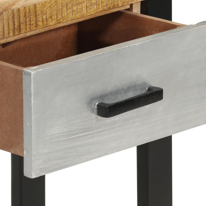 konsolbord 110x30x76 cm massivt ru mangotræ