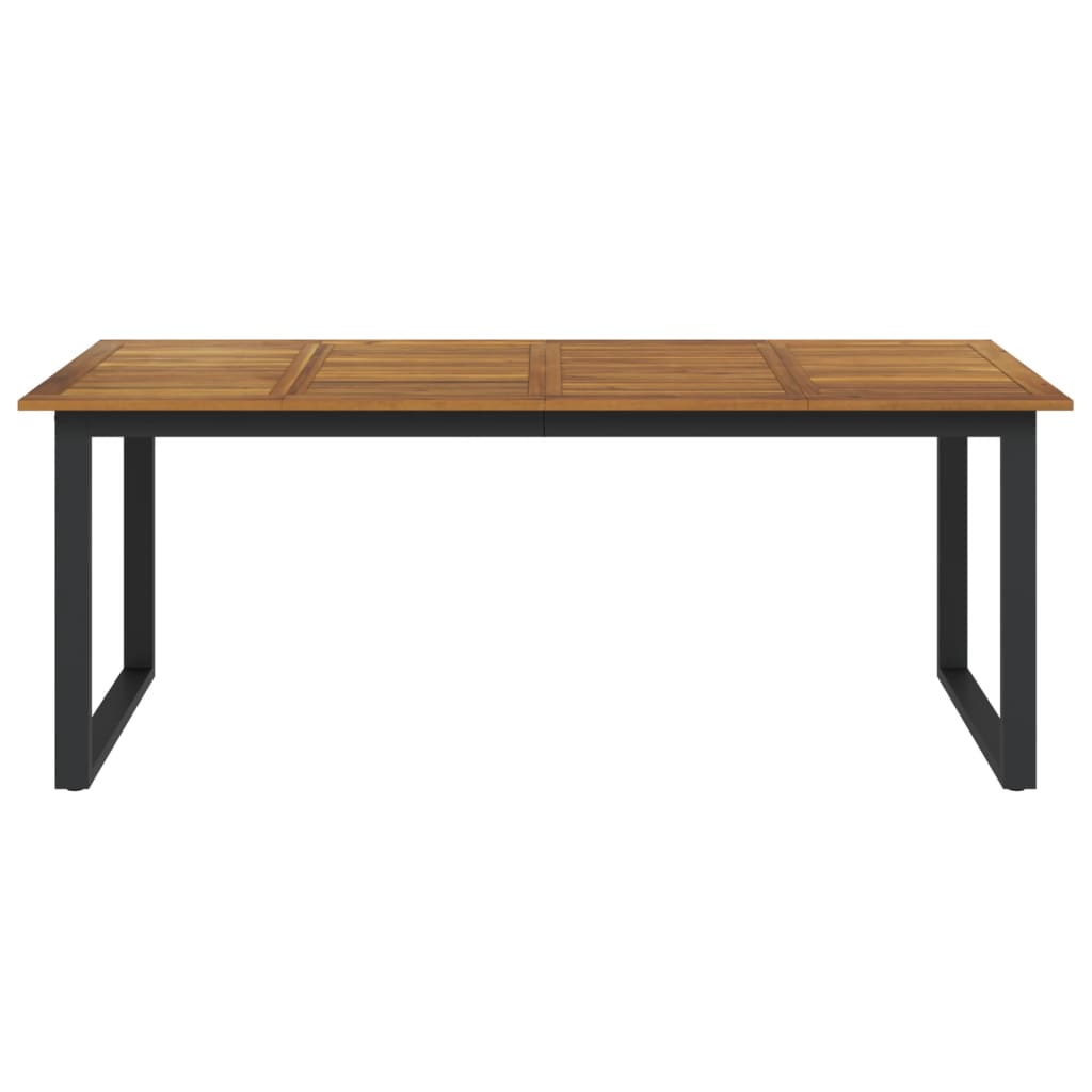 havebord med U-formede ben 200x90x75 cm massivt akacietræ