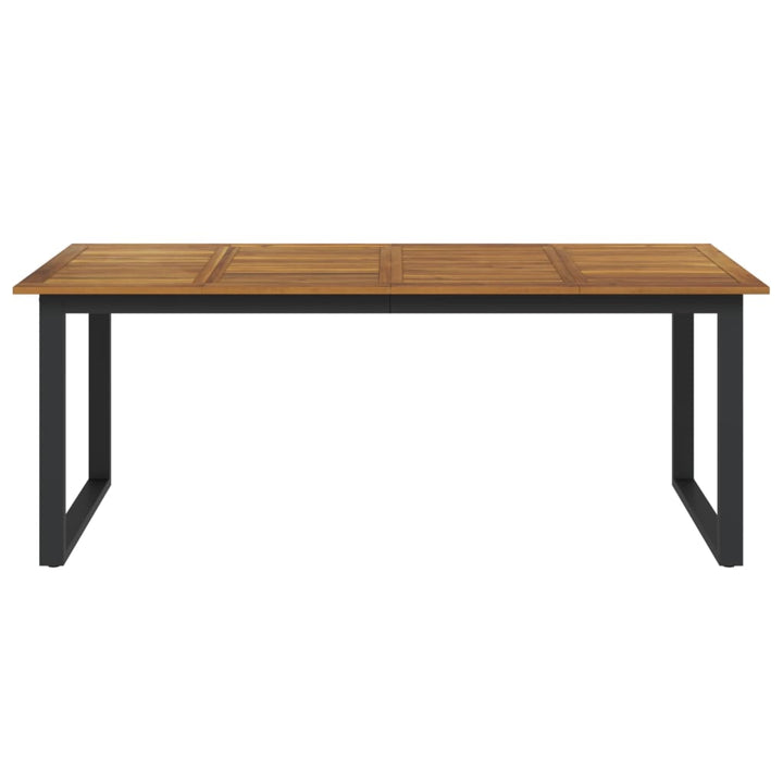 havebord med U-formede ben 200x90x75 cm massivt akacietræ