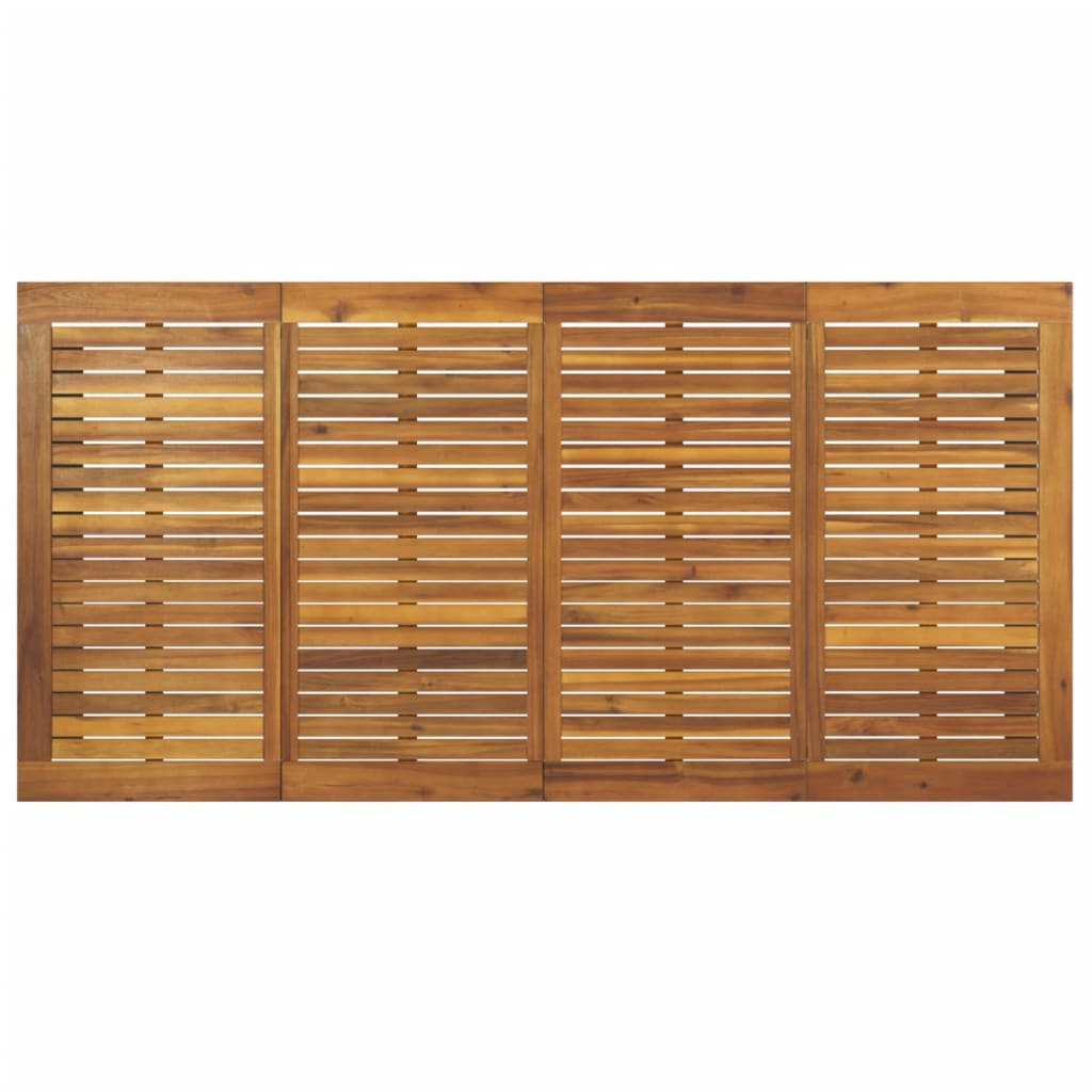 havebord med U-formede ben 200x90x75 cm massivt akacietræ