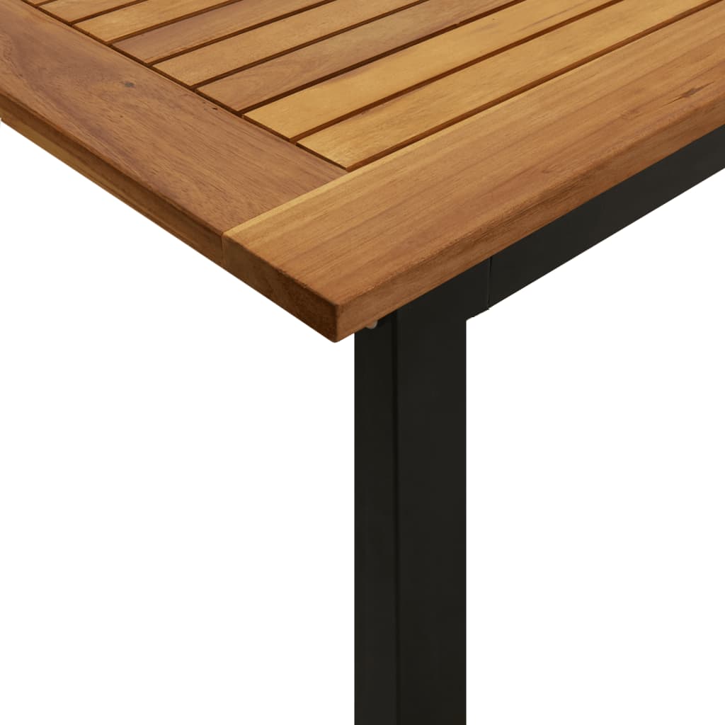 havebord med U-formede ben 200x90x75 cm massivt akacietræ