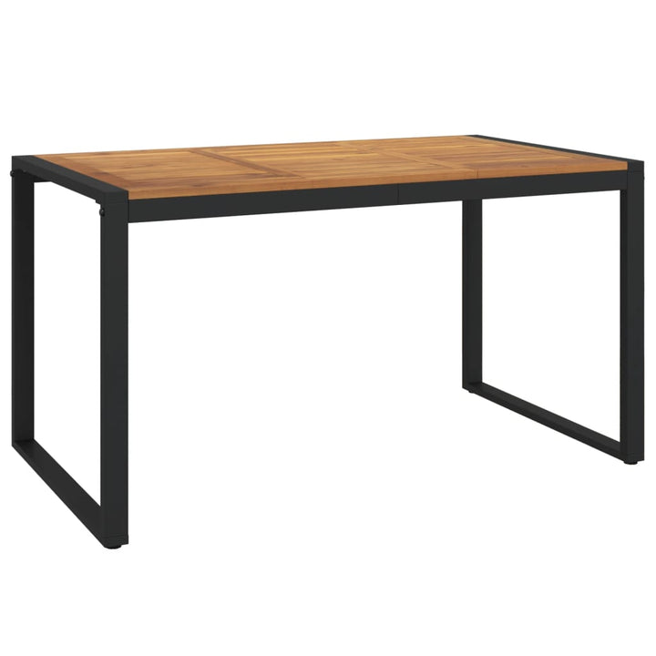 havebord med U-formede ben 140x80x75 cm massivt akacietræ