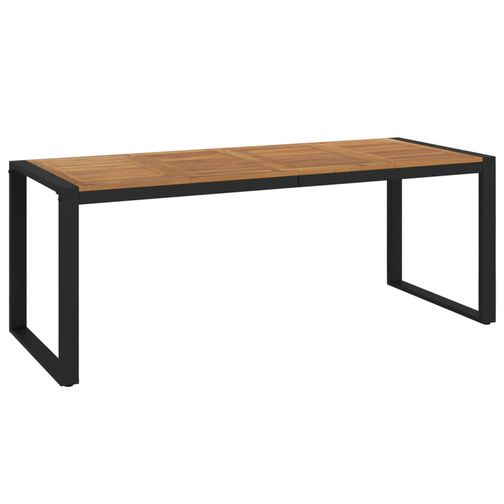 havebord med U-formede ben 200x90x75 cm massivt akacietræ