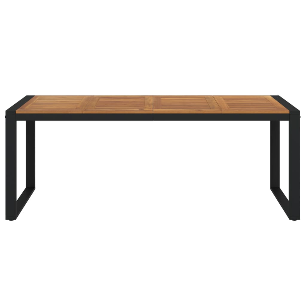 havebord med U-formede ben 200x90x75 cm massivt akacietræ