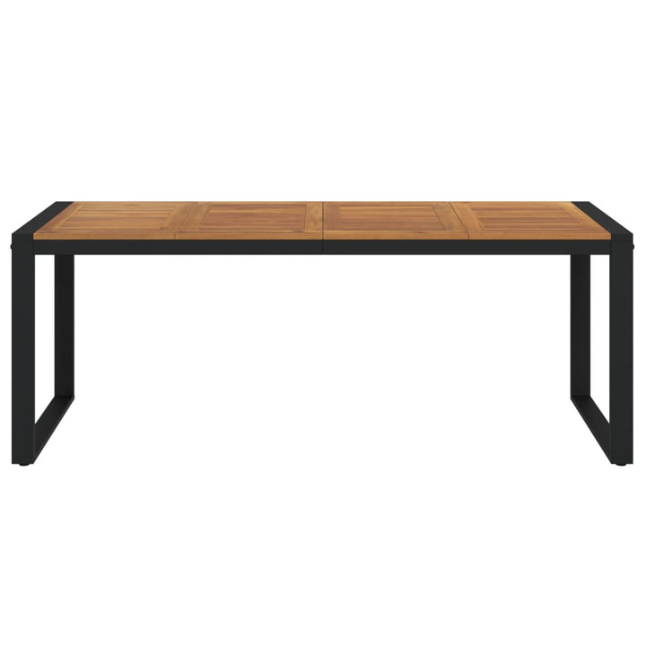 havebord med U-formede ben 200x90x75 cm massivt akacietræ