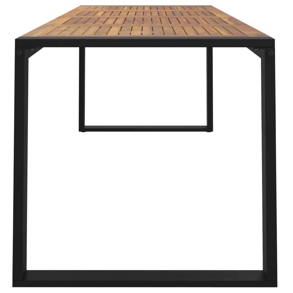 havebord med U-formede ben 200x90x75 cm massivt akacietræ