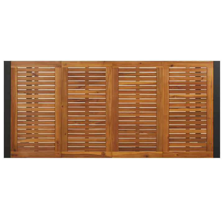 havebord med U-formede ben 200x90x75 cm massivt akacietræ