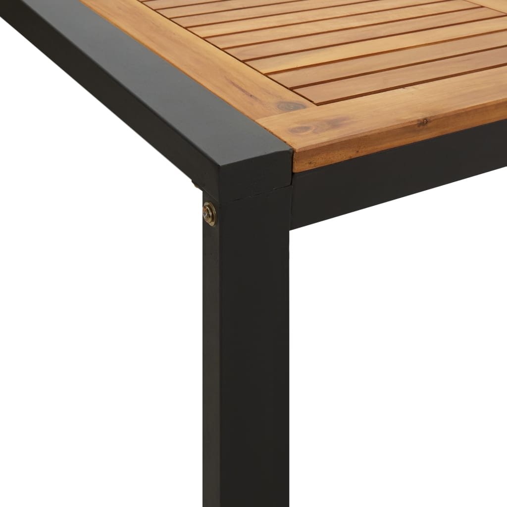havebord med U-formede ben 200x90x75 cm massivt akacietræ