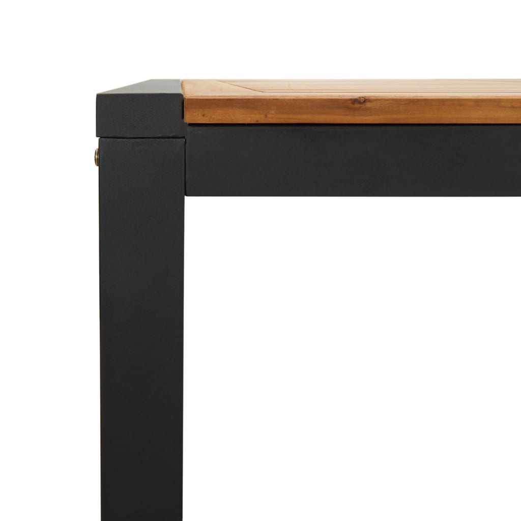 havebord med U-formede ben 200x90x75 cm massivt akacietræ