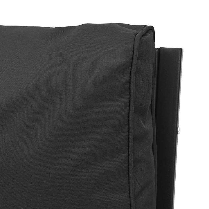 havestol med grå hynder 68x76x79 cm stål