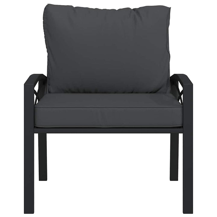 havestole 2 stk. med grå hynder 68x76x79 cm stål
