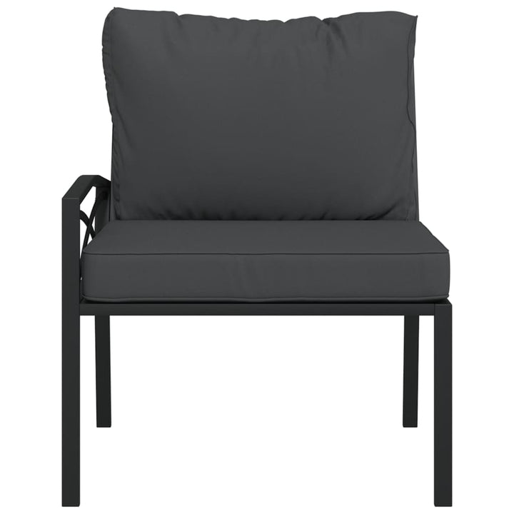 havestole 2 stk. med grå hynder 62x75x79 cm stål
