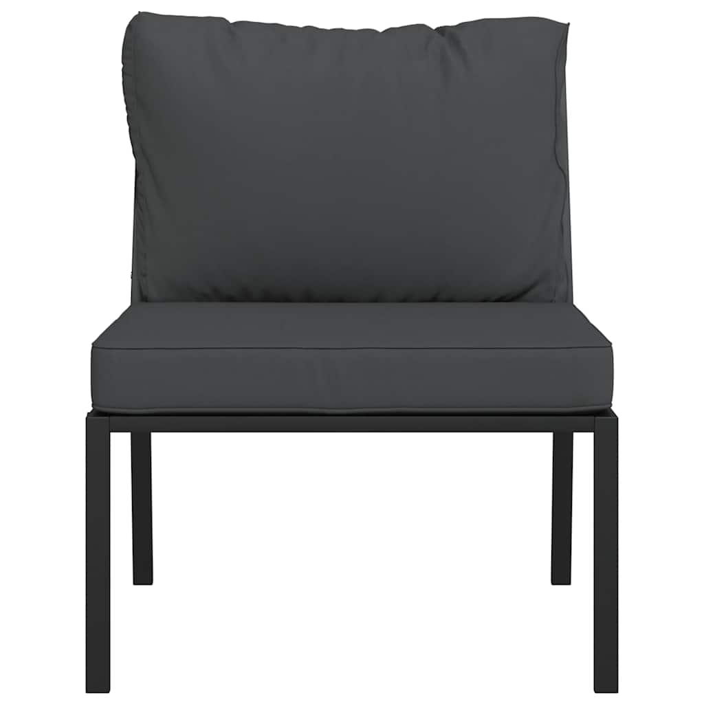 havestole 2 stk. med grå hynder 60x74x79 cm stål