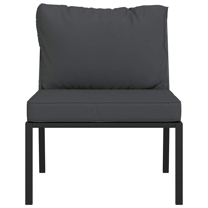 havestole 2 stk. med grå hynder 60x74x79 cm stål
