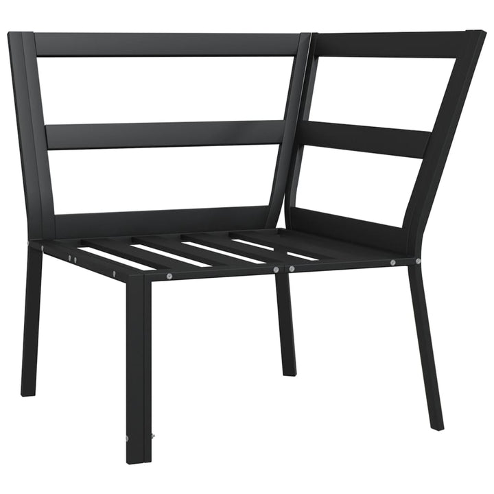 havestol med sandfarvede hynder 76x76x79 cm stål