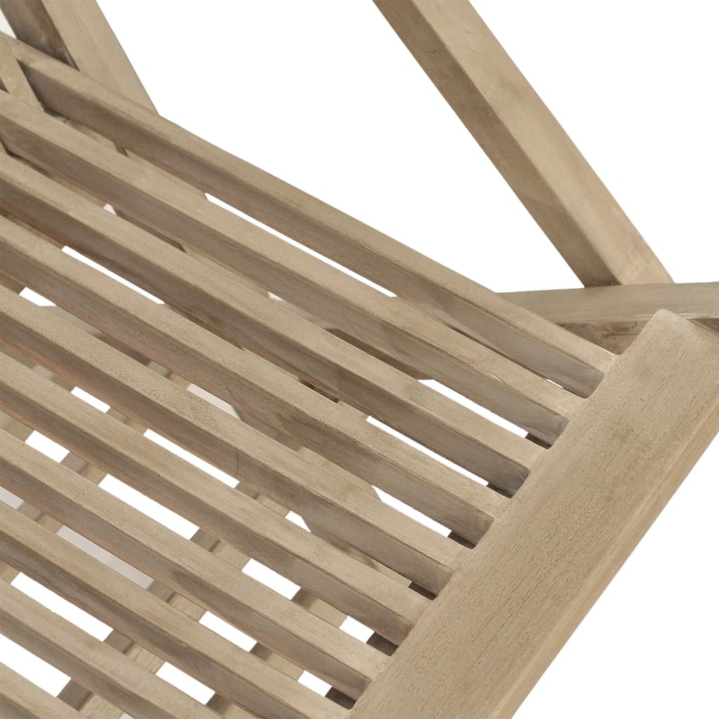 havestole 8 stk. 56x61x89 cm foldbare massivt teaktræ grå