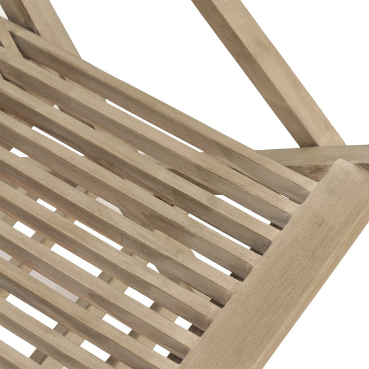 havestole 8 stk. 56x61x89 cm foldbare massivt teaktræ grå