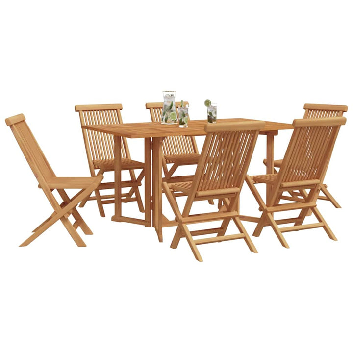 Have Spisebordssæt 7 pcs Brun 140 x 80 x 75 cm Massivt teaktræ