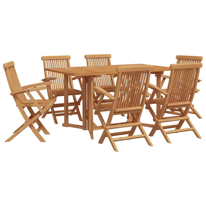 Have Spisebordssæt 7 pcs Brun 150 x 90 x 75 cm Massivt teaktræ