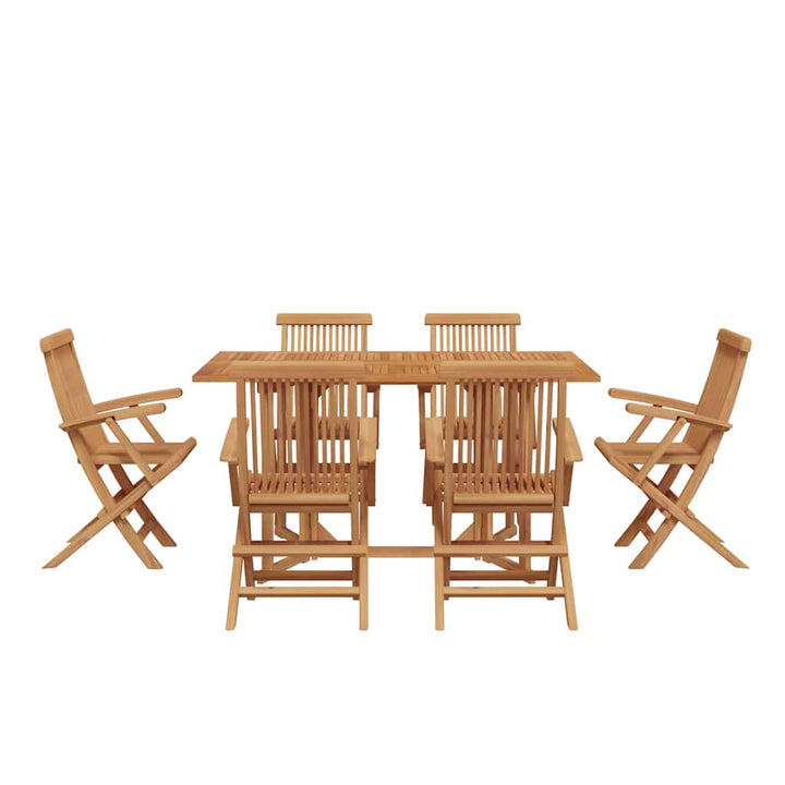 Have Spisebordssæt 7 pcs Brun 150 x 90 x 75 cm Massivt teaktræ