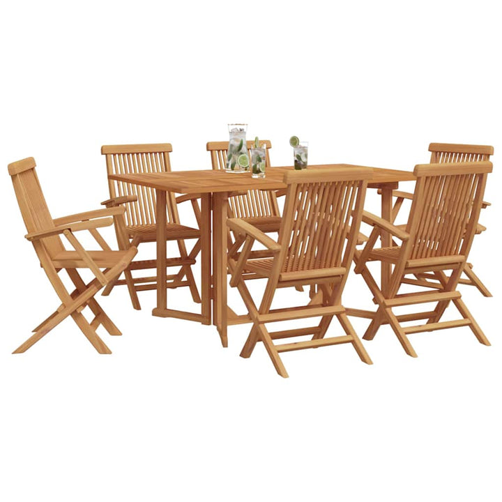 Have Spisebordssæt 7 pcs Brun 150 x 90 x 75 cm Massivt teaktræ