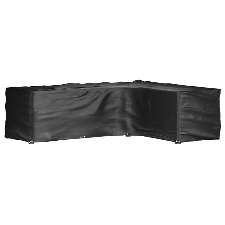 L-formede havemøbelovertræk 2 stk. 260x210x80 cm 16 øjer