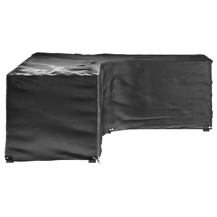 L-formede havemøbelovertræk 2 stk. 260x210x80 cm 16 øjer