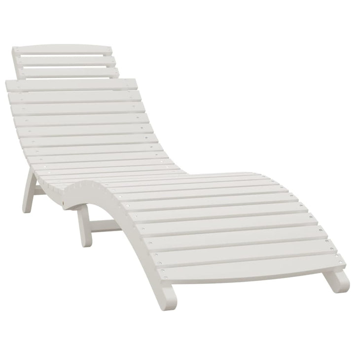 liggestole 2 stk. 184x55x64 cm massivt akacietræ hvid