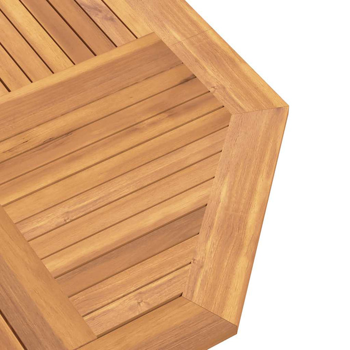 foldbart havebord 110x110x75 cm massivt teaktræ
