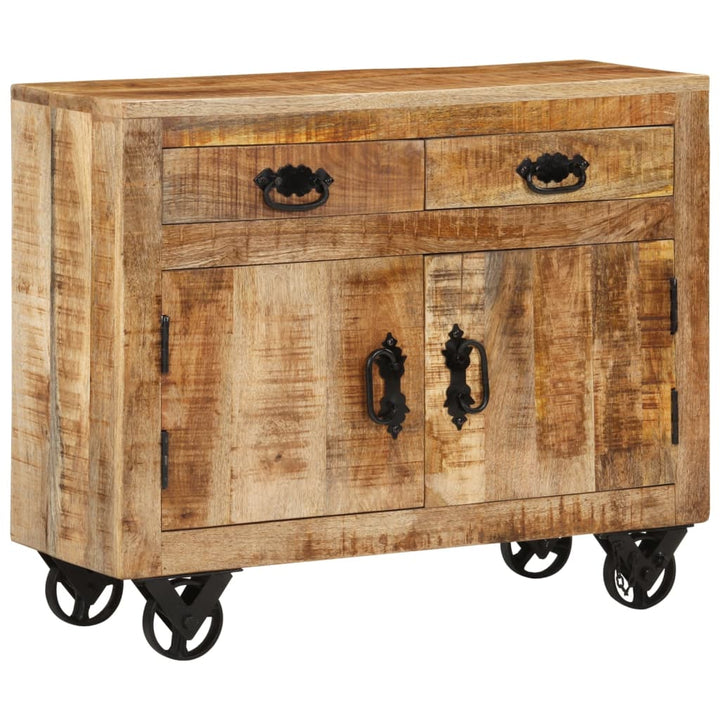 skænk 80x30x65 cm massivt ru mangotræ
