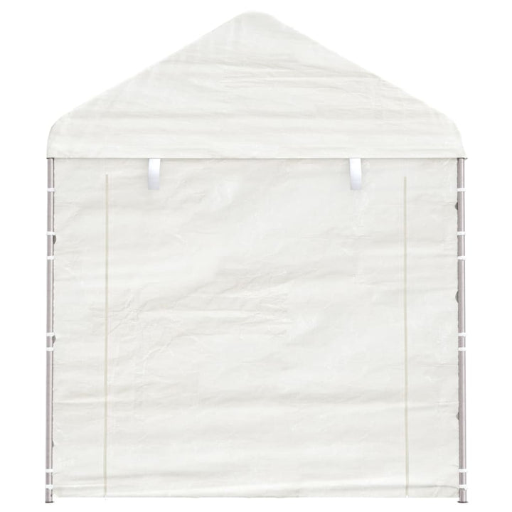 pavillon med tag 8,92x2,28x2,69 m polyethylen hvid