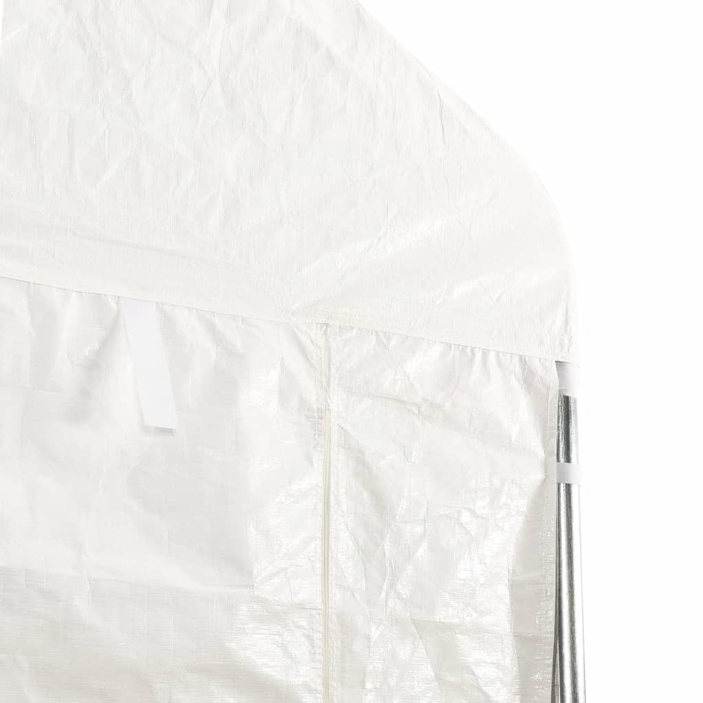 pavillon med tag 8,92x2,28x2,69 m polyethylen hvid