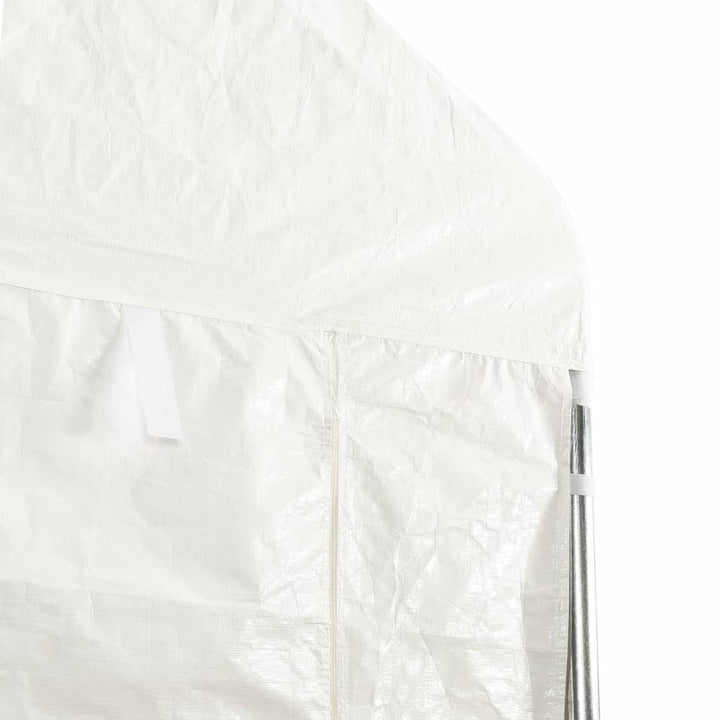 pavillon med tag 8,92x2,28x2,69 m polyethylen hvid