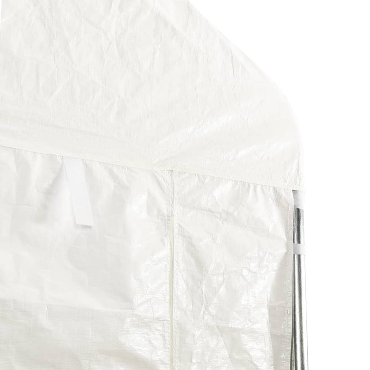 pavillon med tag 6,69x5,88x3,75 m polyethylen hvid
