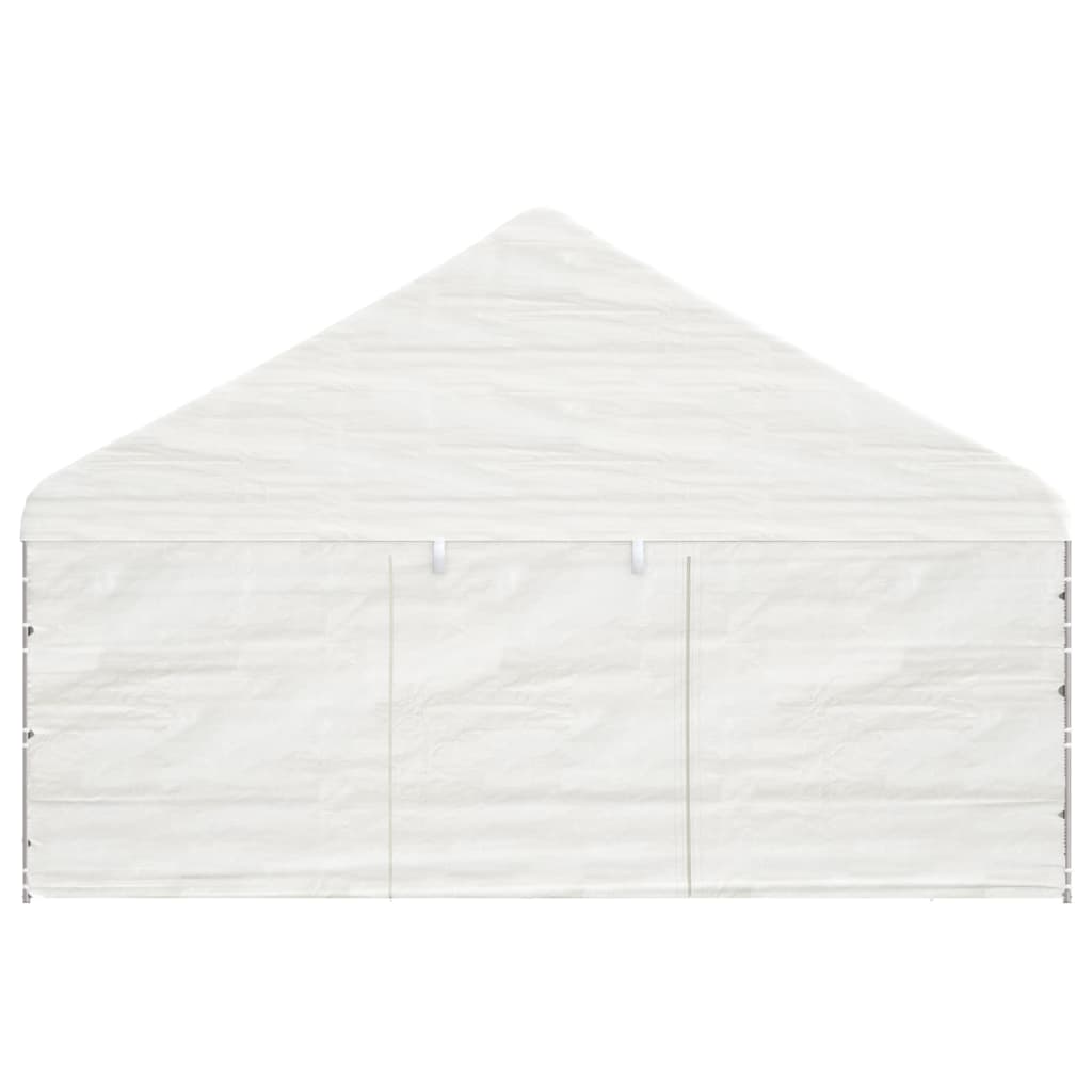 pavillon med tag 8,92x5,88x3,75 m polyethylen hvid