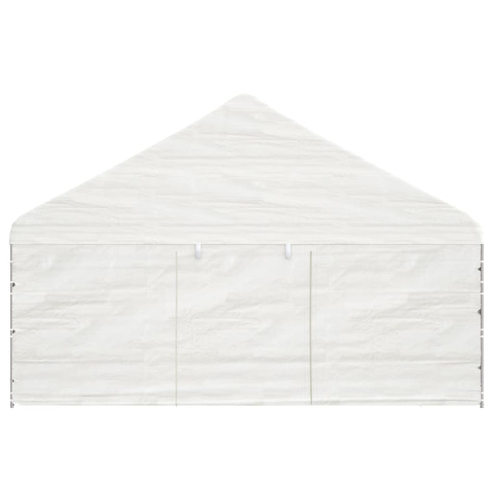 pavillon med tag 8,92x5,88x3,75 m polyethylen hvid