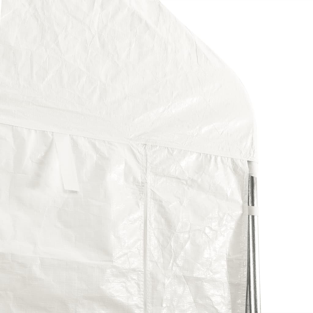 pavillon med tag 8,92x5,88x3,75 m polyethylen hvid