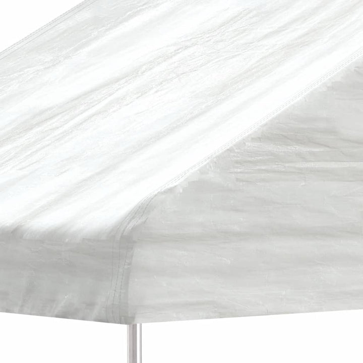 pavillon med tag 6,69x2,28x2,69 m polyethylen hvid