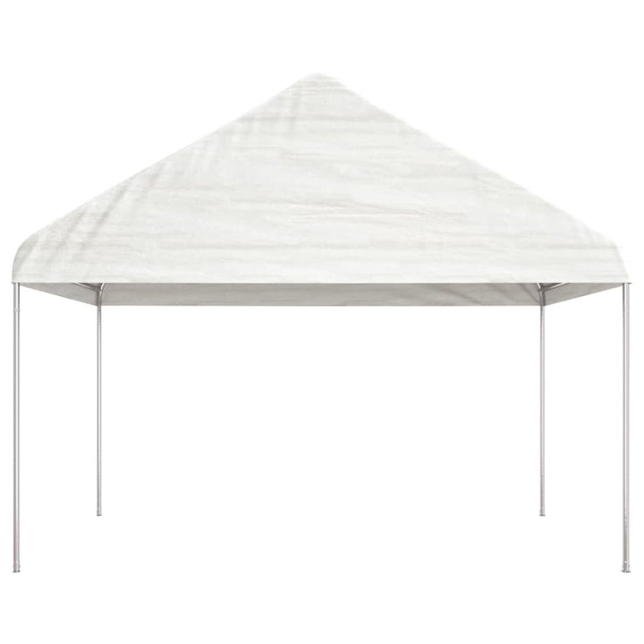 pavillon med tag 8,92x4,08x3,22 m polyethylen hvid