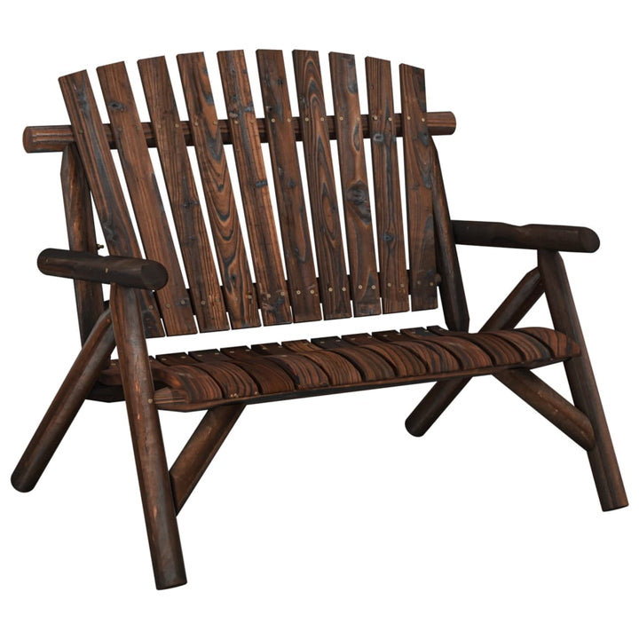 2-personers havebænk 119x85x98 cm massivt grantræ