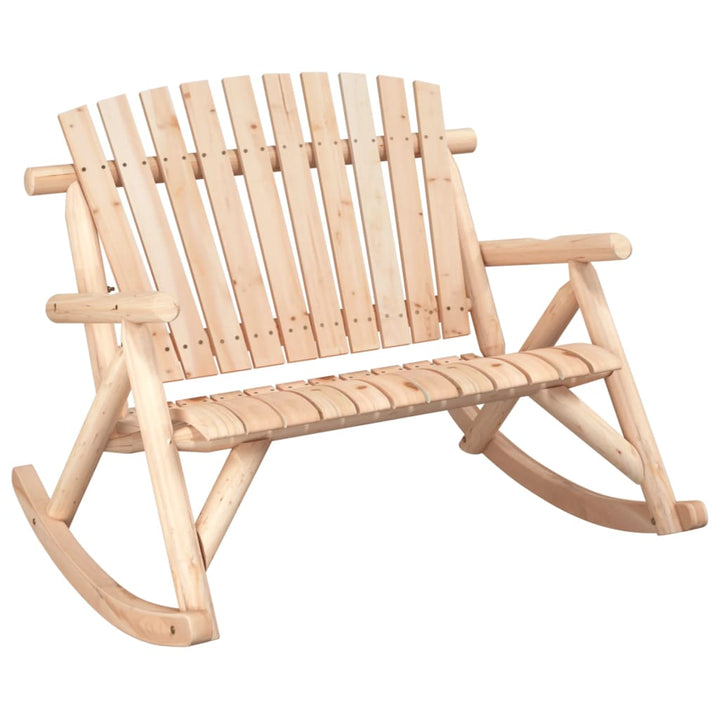 2-personers havebænk med gyngefunktion 123x96x102 cm grantræ