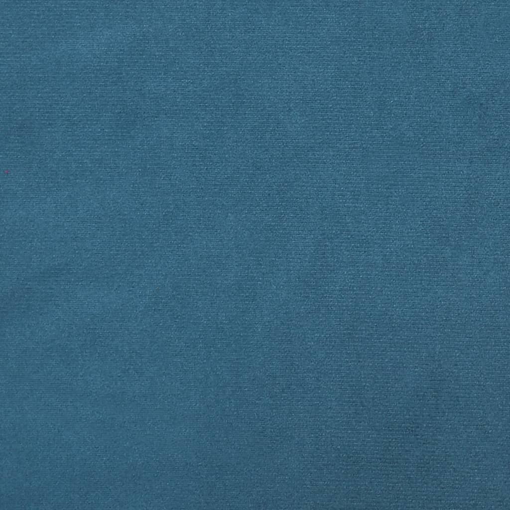 stol med høj ryg knapdesign velour blå