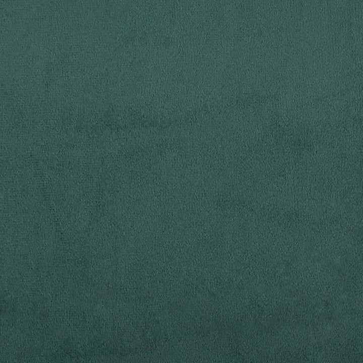 stol med høj ryg knapdesign velour mørkegrøn
