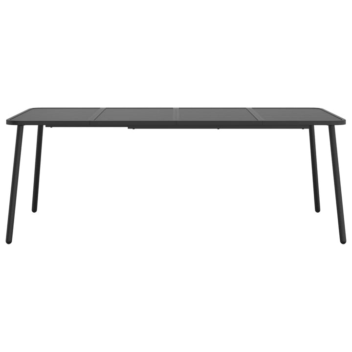 havebord 200x100x71 cm stål antracitgrå