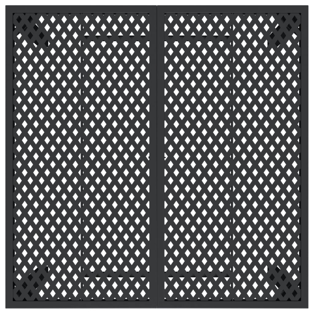 havebord 100x100x72 cm stål antracitgrå